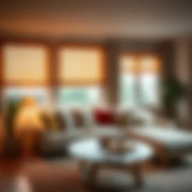 Cozy Atmosphere with Warm Sofa Shades A cozy atmosphere created by warm sofa shades in a stylish setting