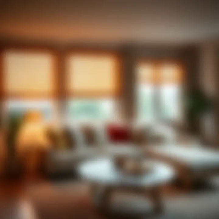 Cozy Atmosphere with Warm Sofa Shades A cozy atmosphere created by warm sofa shades in a stylish setting