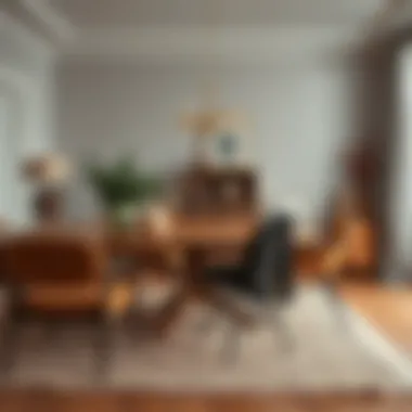 Cozy dining area with a 5 metre rug