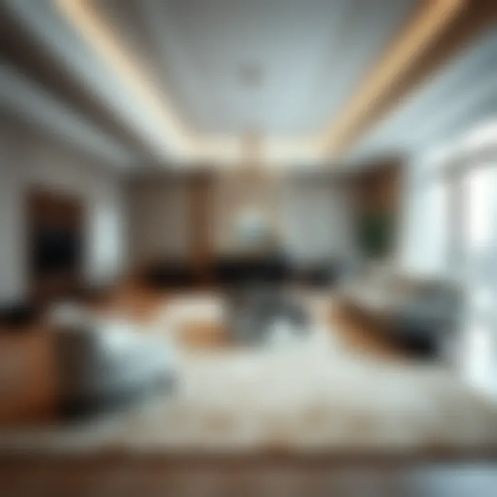 Luxurious living room with a 5 metre rug