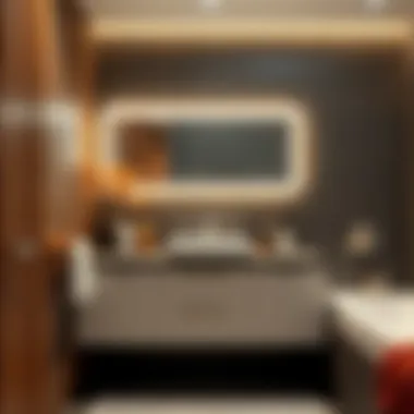 Contemporary bathroom decor featuring a lavabo dolabı