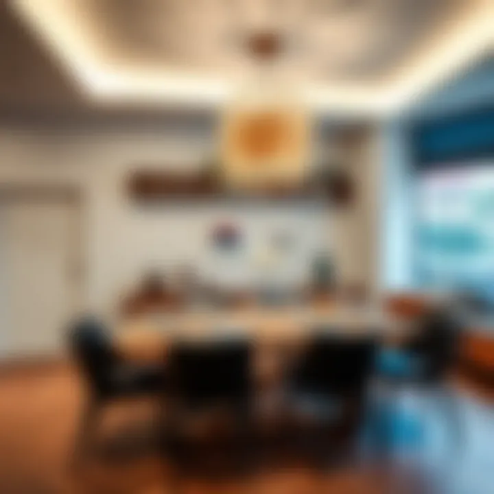 Modern materials used in a collapsible dining table