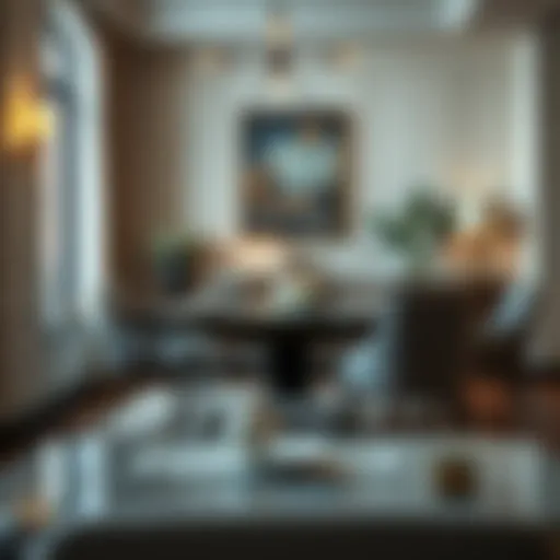 Elegant dining setting showcasing a stylish 80x140 table