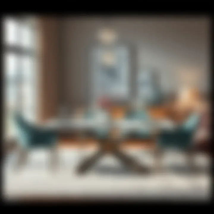 Variety of materials used in modern dining tables