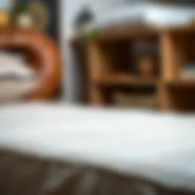 Close-up of materials used in 90x190 bed bases, showcasing quality and craftsmanship