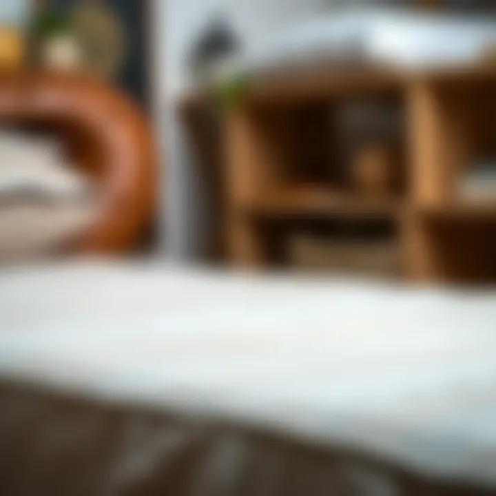 Close-up of materials used in 90x190 bed bases, showcasing quality and craftsmanship