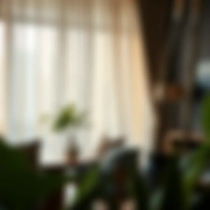 Stylish drapery showcasing modern decor