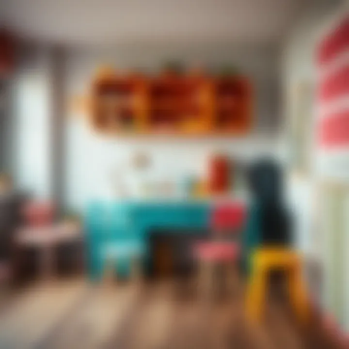 Colorful design options for children's wooden desks