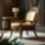 Elegant wooden armchair with intricate design