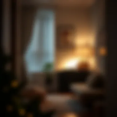 Ambient lighting created by decorative LED lamps in a cozy corner