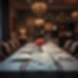 Elegant dining table set with a stylish runner