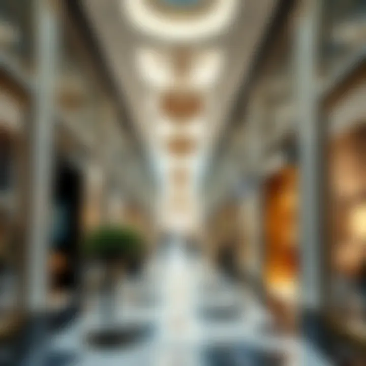 Luxurious Shopping Corridor Interior design showcasing a luxurious shopping corridor.