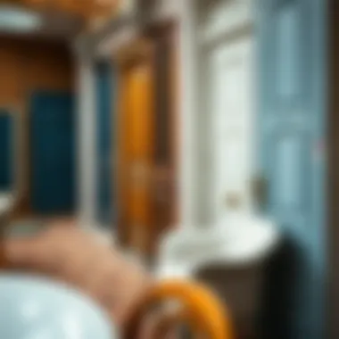 A detailed view of second-hand doors showcasing various styles