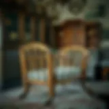 Antique wooden cradle in a vintage setting