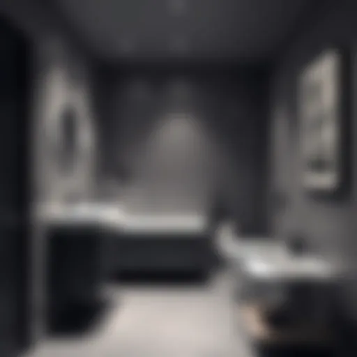 Elegant Anthracite Gray Bathroom Stylish anthracite gray bathroom design with elegant fixtures