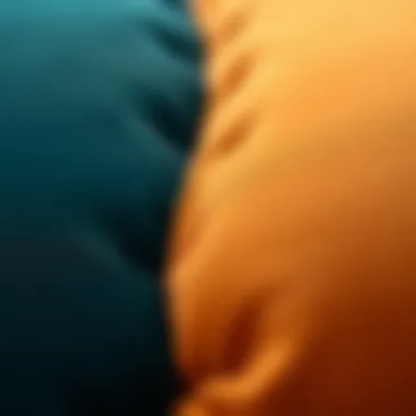 Close-up of unique material textures used in avant-garde pouf design.