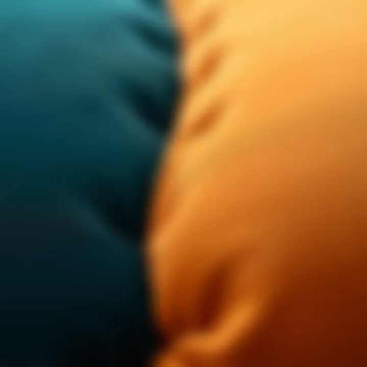 Close-up of unique material textures used in avant-garde pouf design.