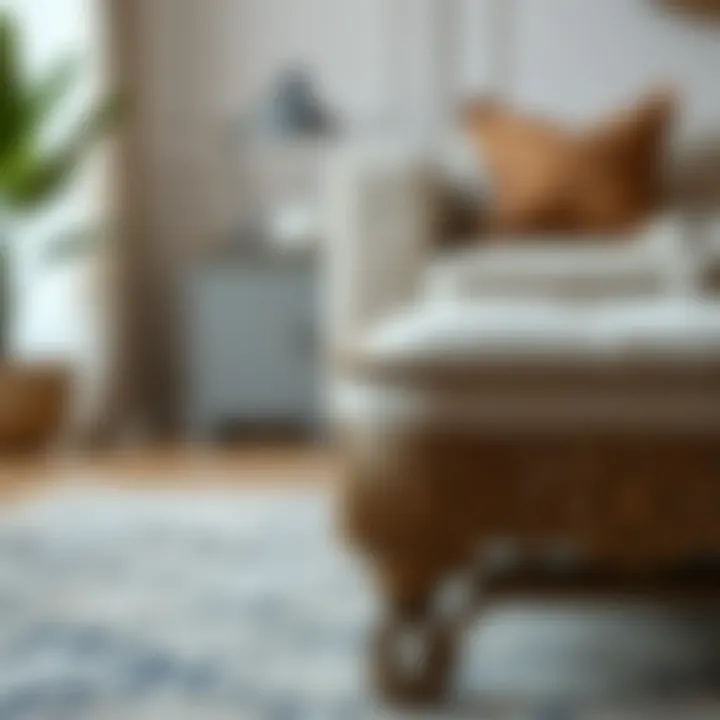 Close-up of a unique footrest model with intricate details