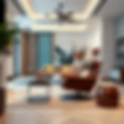 Luxurious living room featuring a stylish recliner chair