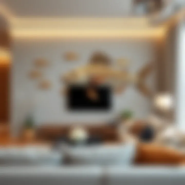 Modern Elegance: Fish Wall Decor Elegant fish wall decor in a modern living space