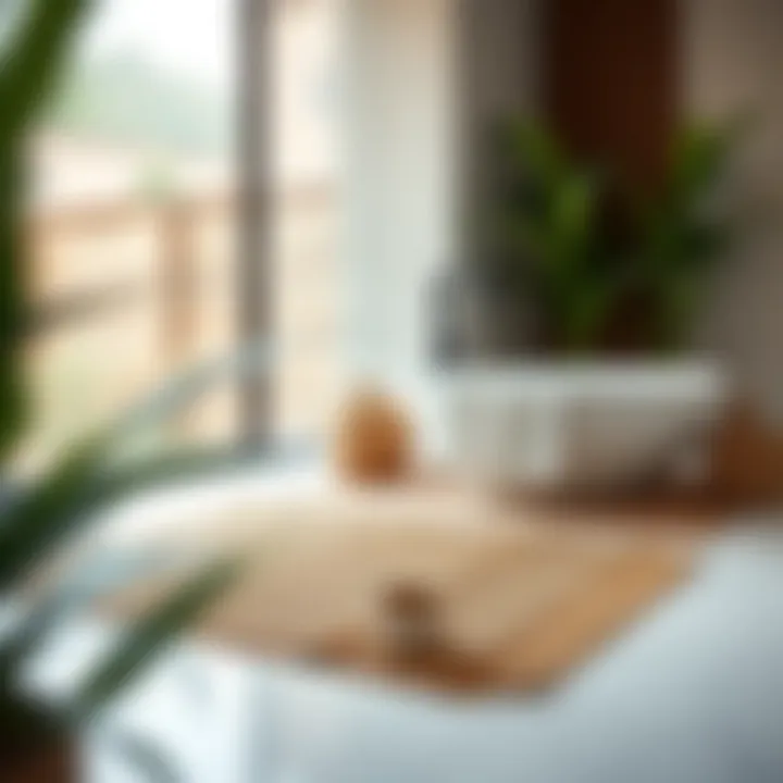 Bamboo Bath Mat Elegance Elegant bamboo bath mat enhancing bathroom decor