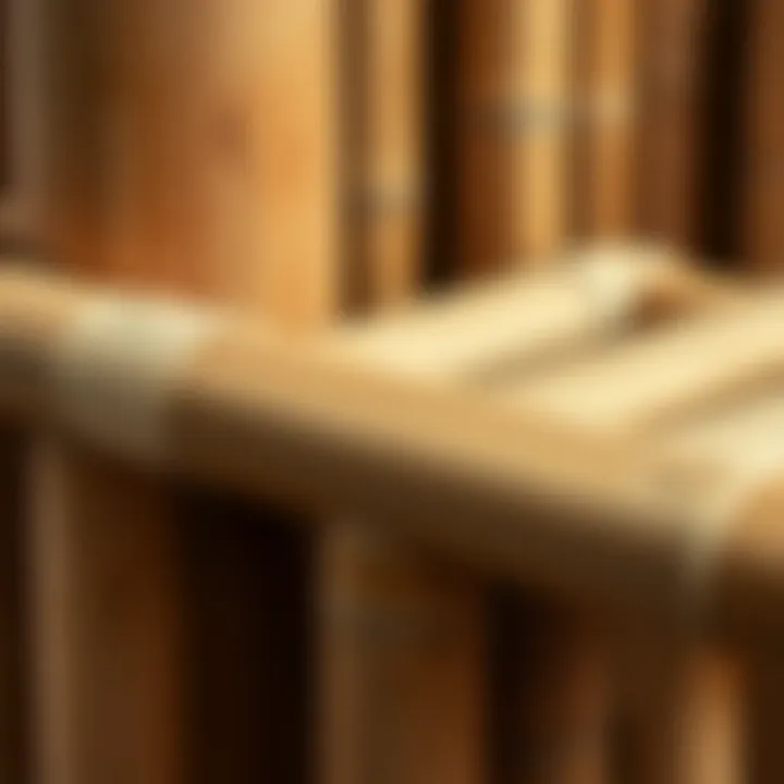 Close-up of bamboo material highlighting natural texture and grain