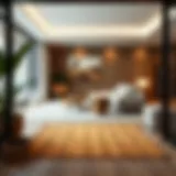 Luxurious bamboo doormat enhancing living room decor