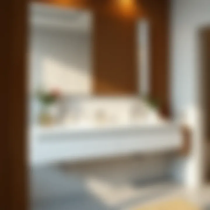 Contemporary double sink arrangement enhancing space efficiency