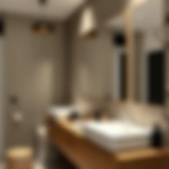 Stylish bathroom featuring practical double sinks