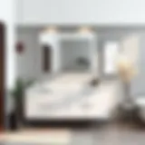 Elegant bathroom cabinet with a sleek countertop