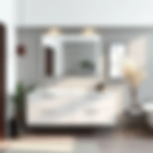 Elegant bathroom cabinet with a sleek countertop