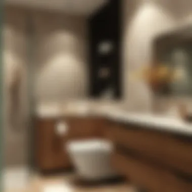 Premium Materials for Bathroom Cabinetry Close-up of high-quality materials used in bathroom cabinets