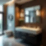 Elegant bathroom cabinet accessories enhancing design