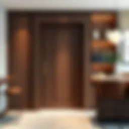 Stylish bar door design with sleek lines