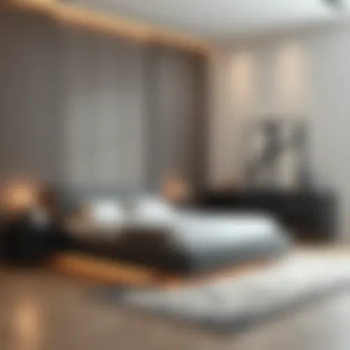 Elegant base bed design with storage options