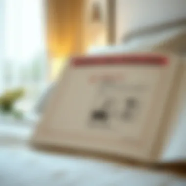 Detailed view of care instructions for a bedding set