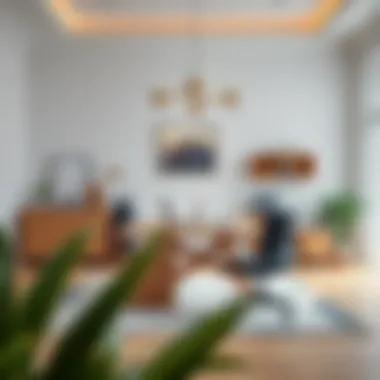 Creating a Beautiful Home Office Around a Design Table A beautifully arranged home office with a design table as the focal point