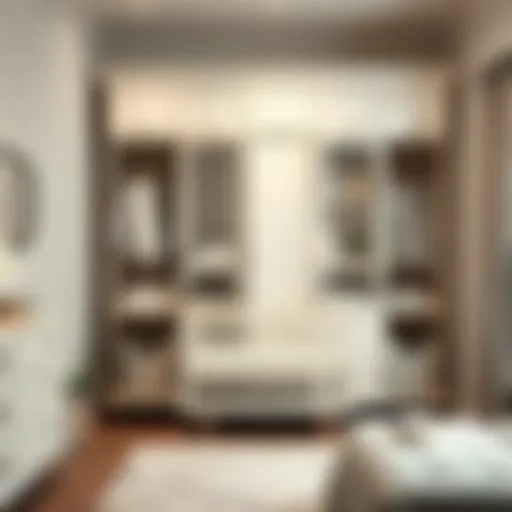 Elegant nursery wardrobe design showcasing organized storage for baby essentials