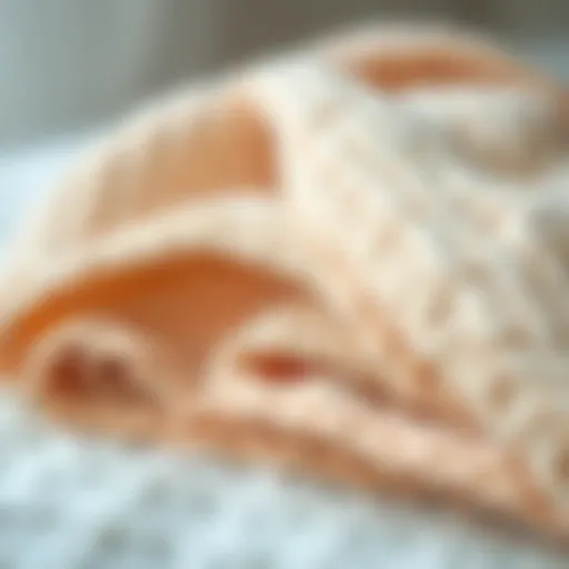 Cozy baby blanket showcasing soft textures