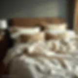 Elegant bed linen set showcasing various materials