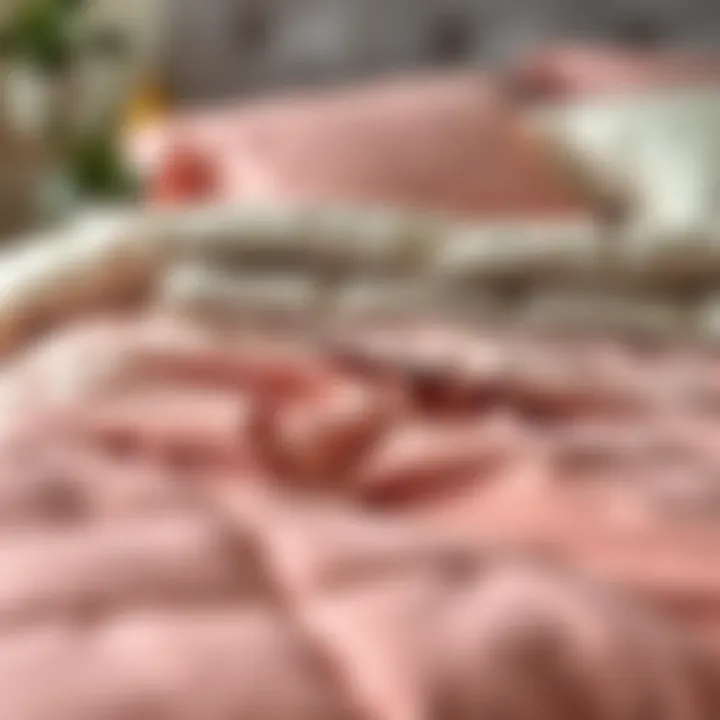 Variety of fabric samples for bedding