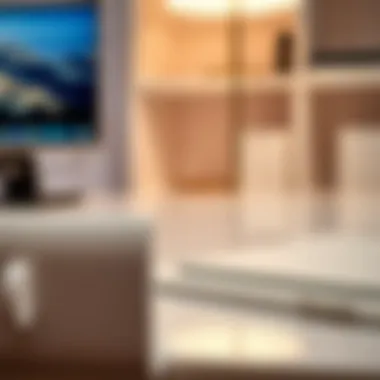 Close-up of white desk materials showcasing quality and design