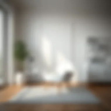 Minimalist white chair in a contemporary room