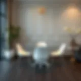 Elegant white dining chair in a modern setting