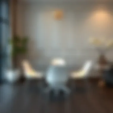 Elegant white dining chair in a modern setting