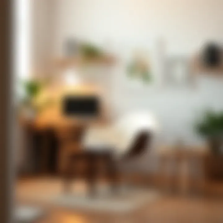 Versatile white chair used in a cozy workspace