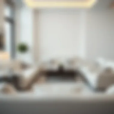 Comfortable seating arrangement with white sporty sofas