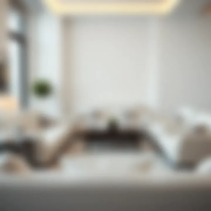 Comfortable seating arrangement with white sporty sofas