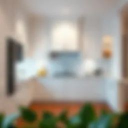 Elegant white mink kitchen cabinet showcasing modern design