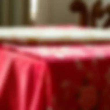 Diverse Tablecloth Fabrics Close-up of various fabric textures for tablecloths
